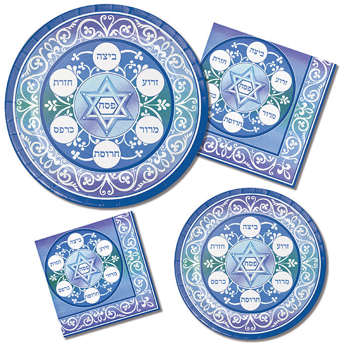 Party Decorations Pesach Dessert Plates, 8 Count