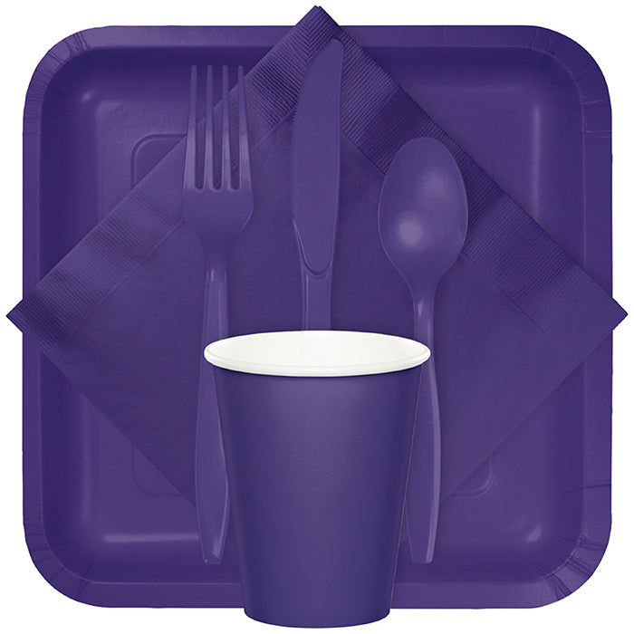 Party Decorations Purple Plastic Spoons, 24 ct