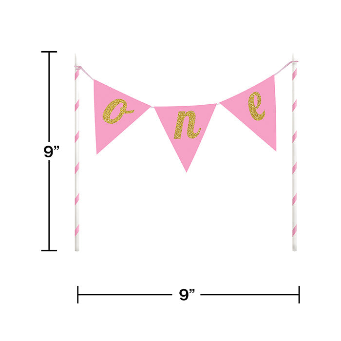 Party Decorations 1st Birthday Girl Cake Banner