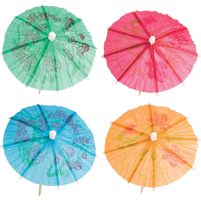 Party Decorations Wooden Picks, Parasol 4", 12 ct