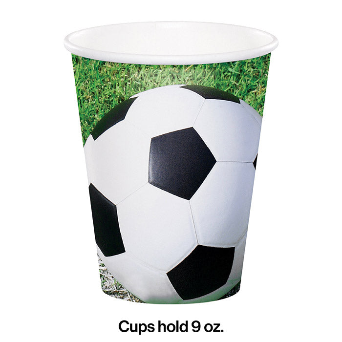 Party Decorations Sports Fanatic Soccer Hot/Cold Paper Paper Cups 9 Oz., 8 ct