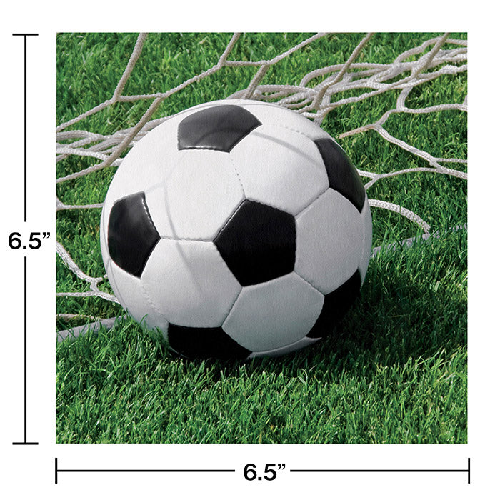 Party Decorations Soccer Napkins, 18 ct