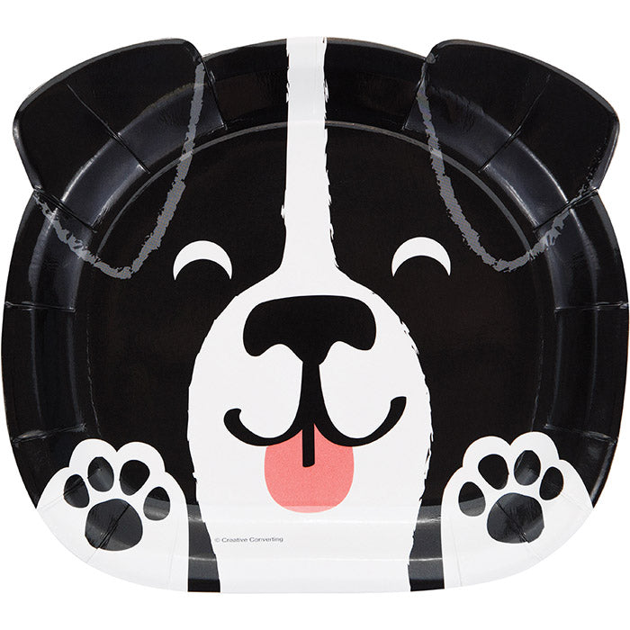 Party Decorations Dog Party Shaped Plate 9" Assorted Dogs, 8 ct