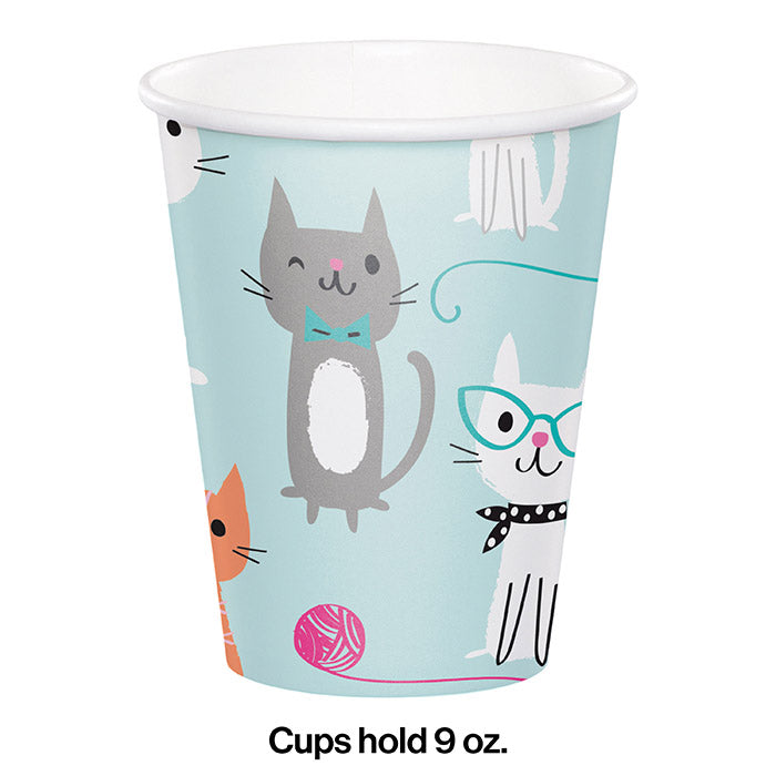 Party Decorations 9 Oz Purr-Fect Party Hot/Cold Paper Paper Cups (8ct)