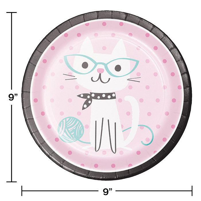 Party Decorations Purr-Fect Cat Party Paper Plates (8ct)