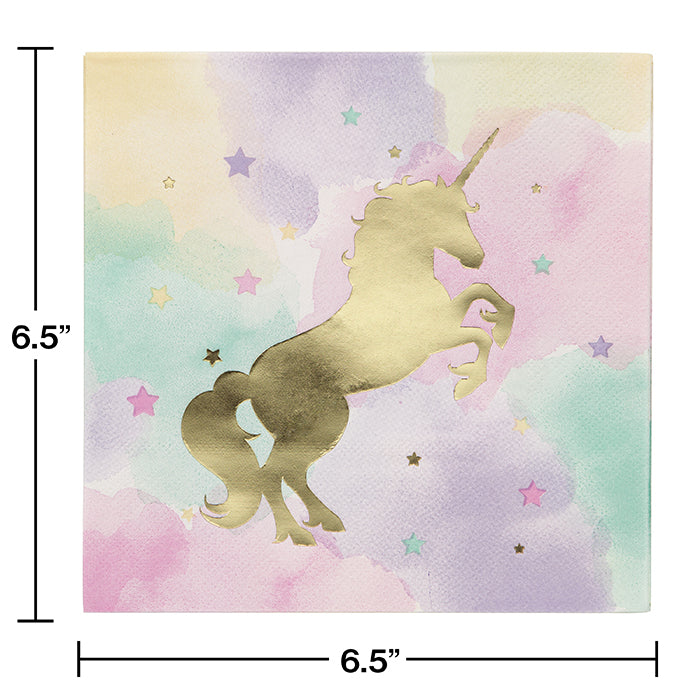 Party Decorations Sparkle Unicorn Napkins, 16 ct