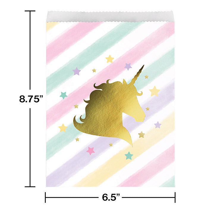 Party Decorations Sparkle Unicorn Treat Bags, 10 ct