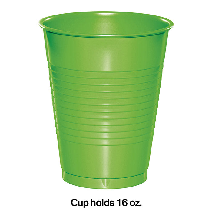 Party Decorations Fresh Lime Green Plastic Cups, 20 ct