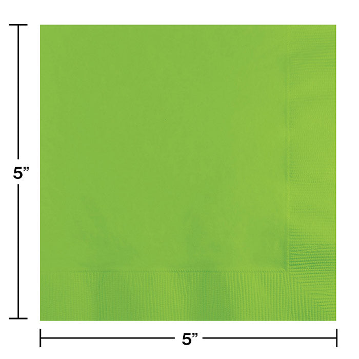 Party Decorations Fresh Lime Beverage Napkin 2Ply, 50 ct