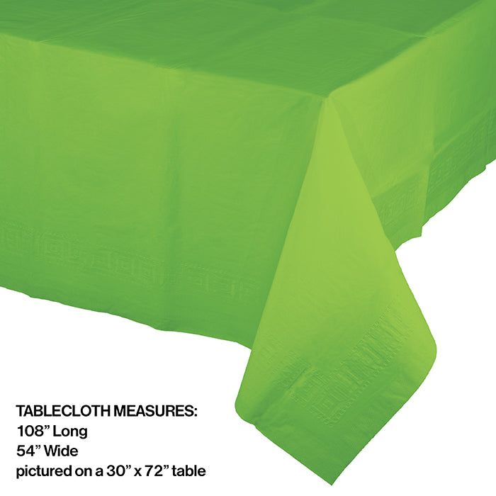 Party Decorations Fresh Lime Tablecover 54"X 108" Polylined Tissue