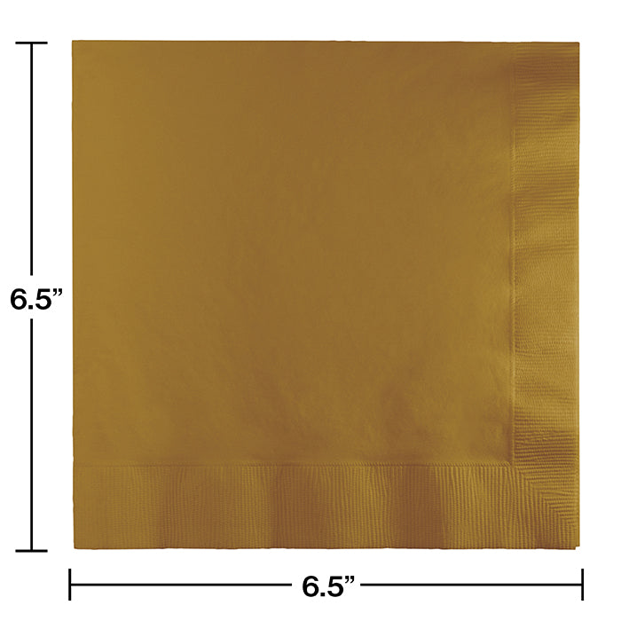 Party Decorations Glittering Gold Luncheon Napkin 2Ply, 50 ct