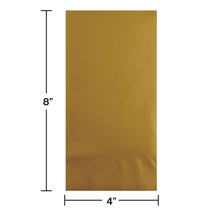 Party Decorations Glittering Gold Guest Towel, 3 Ply, 16 ct