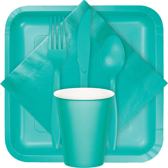 Party Decorations Teal Lagoon Plastic Cutlery Set, 24 ct