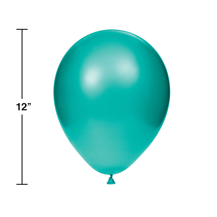 Party Decorations Latex Balloons 12" Teal Lagoon, 15 ct