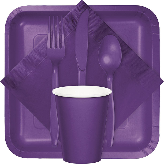 Party Decorations Amethyst Dinner Napkins 3Ply 1/4Fld, 25 ct