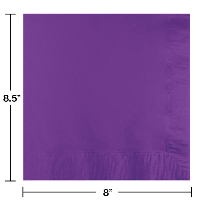 Party Decorations Amethyst Dinner Napkins 3Ply 1/4Fld, 25 ct