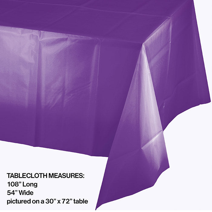 Party Decorations Amethyst Tablecover Plastic 54" X 108"