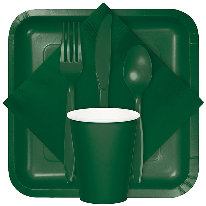 Party Decorations Hunter Green Assorted Plastic Cutlery, 24 ct