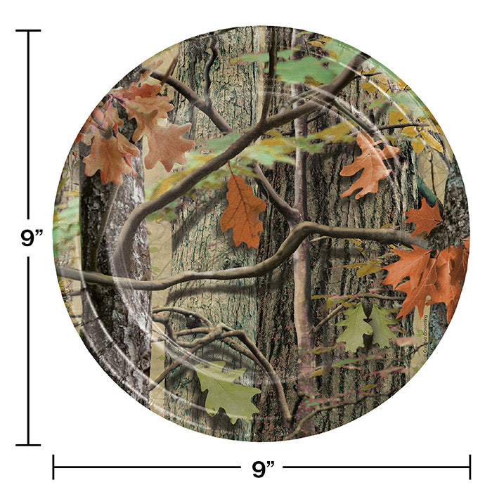 Party Decorations Hunting Camo Paper Plates, 8 ct