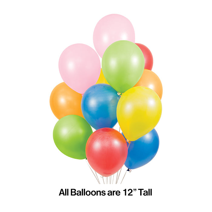 Party Decorations Latex Balloons 12" Asst Colors, 15 ct