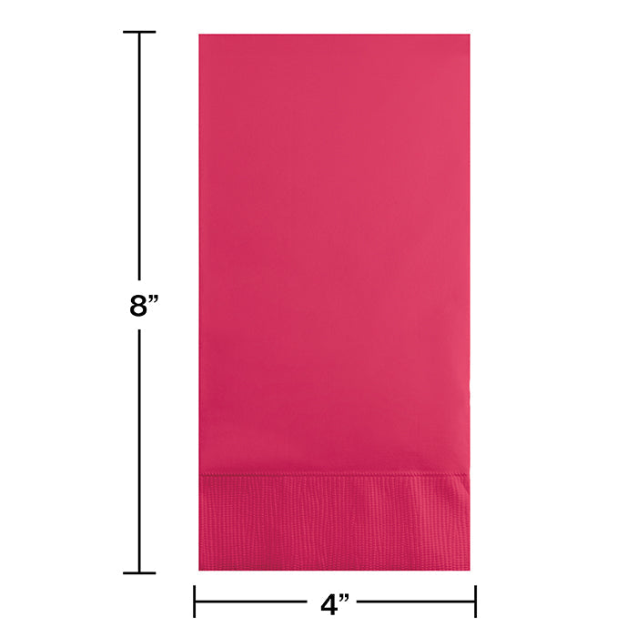 Party Decorations Hot Magenta Guest Towel, 3 Ply, 16 ct