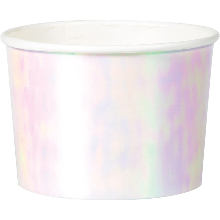 Party Decorations Iridescent Party 8 oz Paper Treat Cups, 6 ct