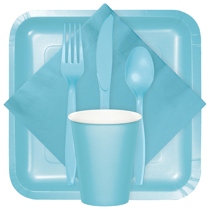 Party Decorations Pastel Blue Plastic Forks, 50 ct