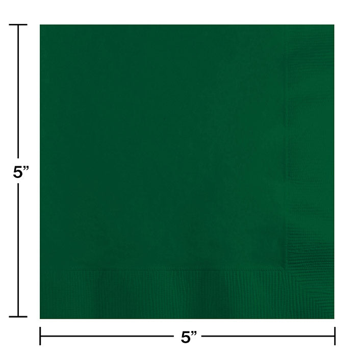 Party Decorations Hunter Green Beverage Napkin 2Ply, 50 ct