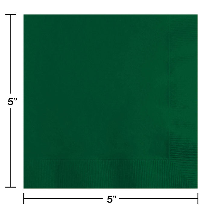 Party Decorations Hunter Green Beverage Napkin 2Ply, 200 ct