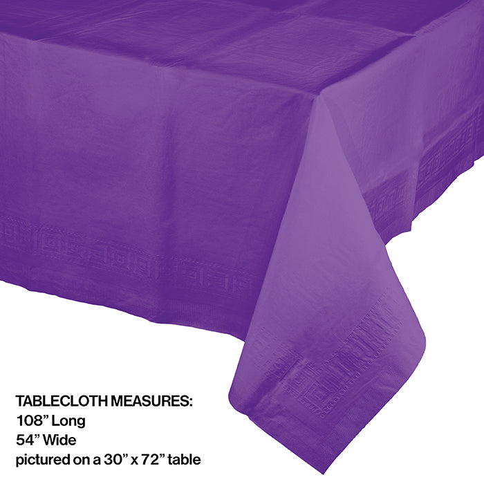 Party Decorations Amethyst Tablecover 54"X 108" Polylined Tissue