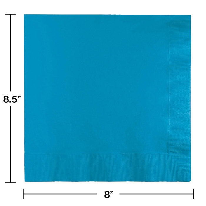 Party Decorations Turquoise Dinner Napkins 3Ply 1/4Fld, 25 ct