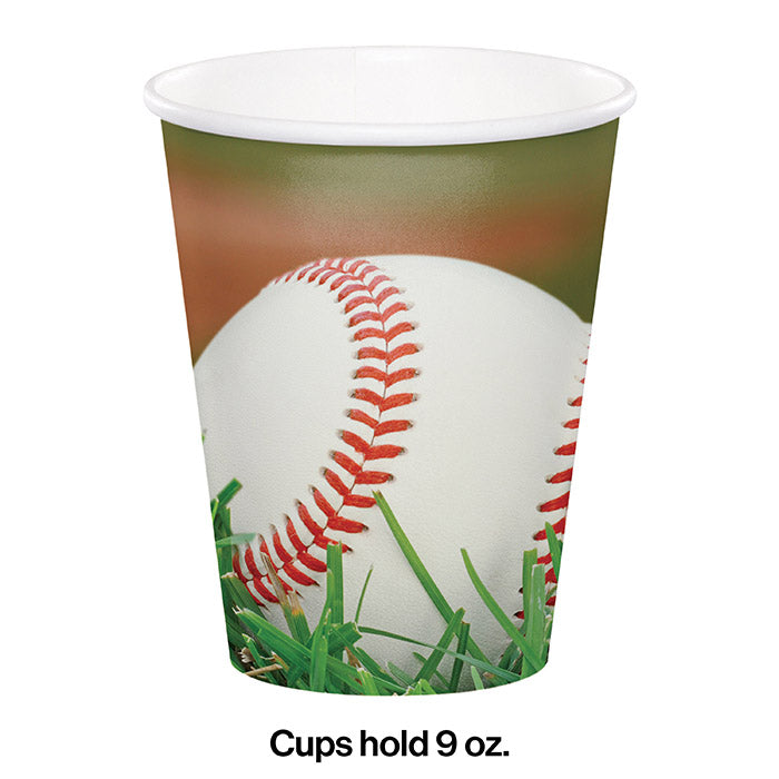 Party Decorations Sports Fanatic Baseball Hot/Cold Paper Paper Cups 9 Oz., 8 ct