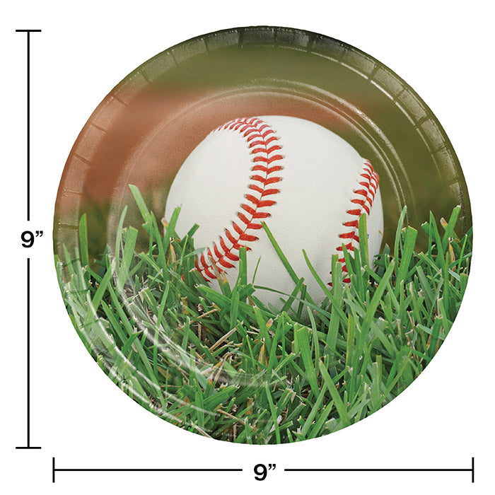 Party Decorations Baseball Paper Plates, 8 ct