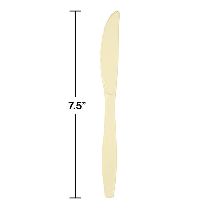 Party Decorations Ivory Plastic Knives, 24 ct