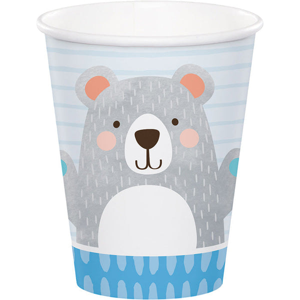 Party Decorations Birthday Bear Hot/Cold Paper Cups 9 Oz., 8 ct