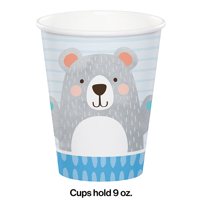 Party Decorations Birthday Bear Hot/Cold Paper Cups 9 Oz., 8 ct