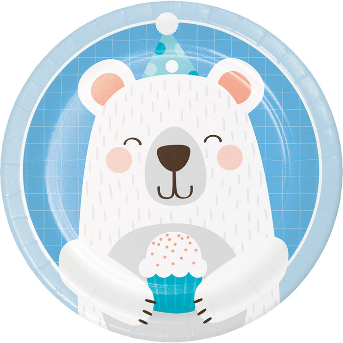 Party Decorations Birthday Bear Party Paper Dessert Plates, 8 ct