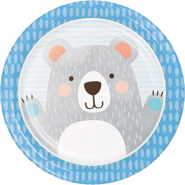 Party Decorations Birthday Bear Party Paper Plates, 8 ct