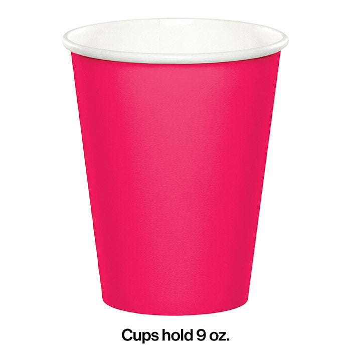 Party Decorations Hot Magenta Hot/Cold Paper Cups 9 Oz., 24 ct