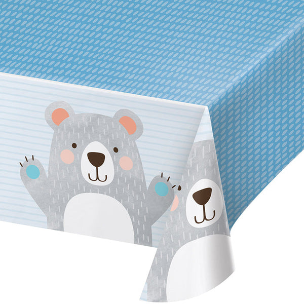 Party Decorations Birthday Bear Plastic Tablecover All Over Print, 54