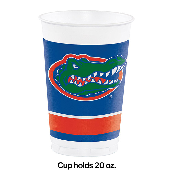 Party Decorations Florida Gators 20 Oz Plastic Cups, 8 ct