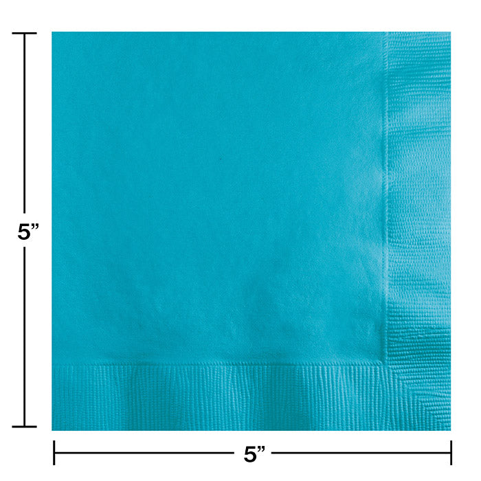 Party Decorations Bermuda Blue Beverage Napkin, 3 Ply, 50 ct