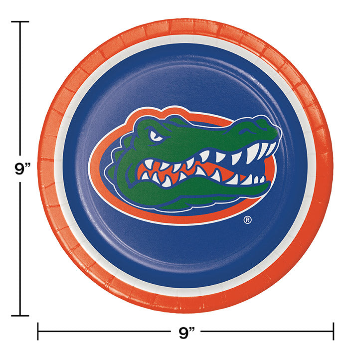 Party Decorations Florida Gators Paper Plates, 8 ct