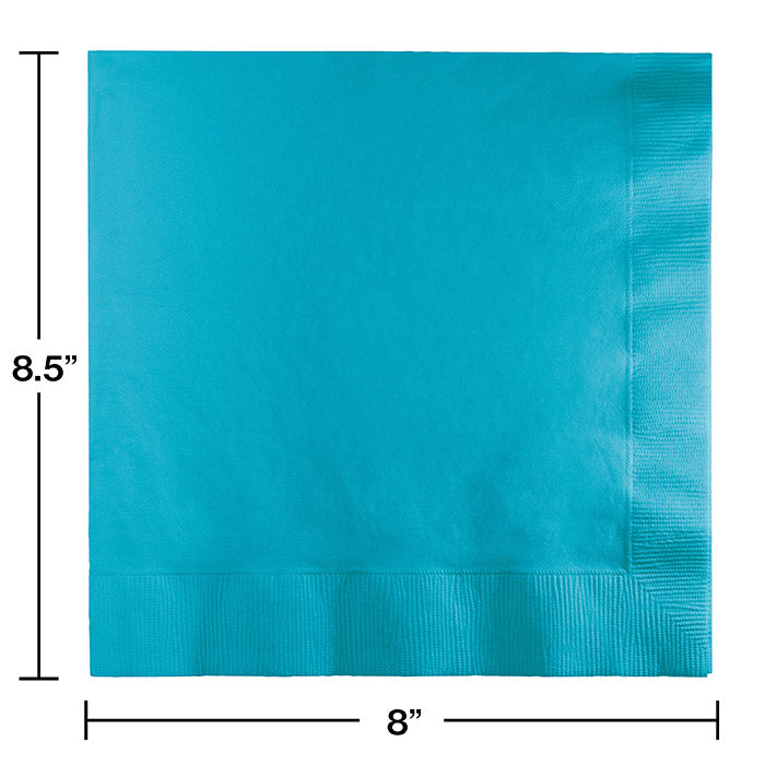 Party Decorations Bermuda Blue Dinner Napkins 3Ply 1/4Fld, 25 ct