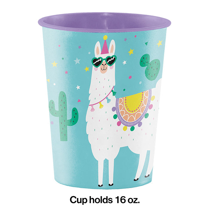 Party Decorations Llama Party Plastic Keepsake Cup 16 Oz.