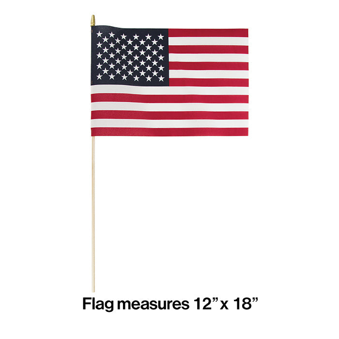 Party Decorations Cloth Usa Flag, 12" X 18"