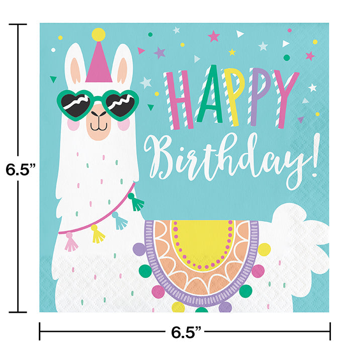 Party Decorations Llama Party Napkins, 16 ct