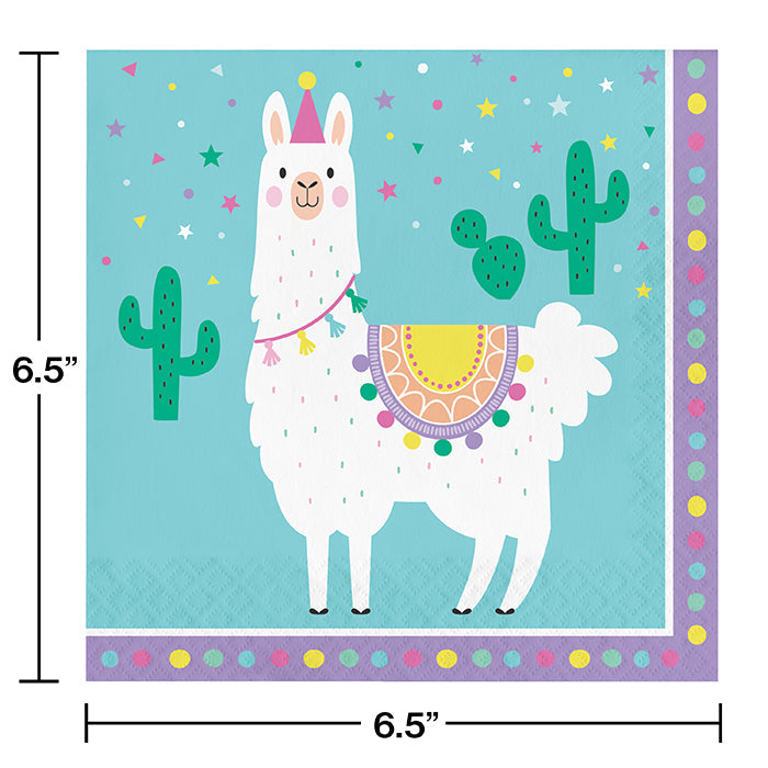 Party Decorations Llama Party Napkins, 16 ct