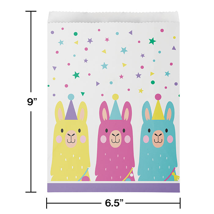 Party Decorations Llama Party Treat Bags, 10 ct