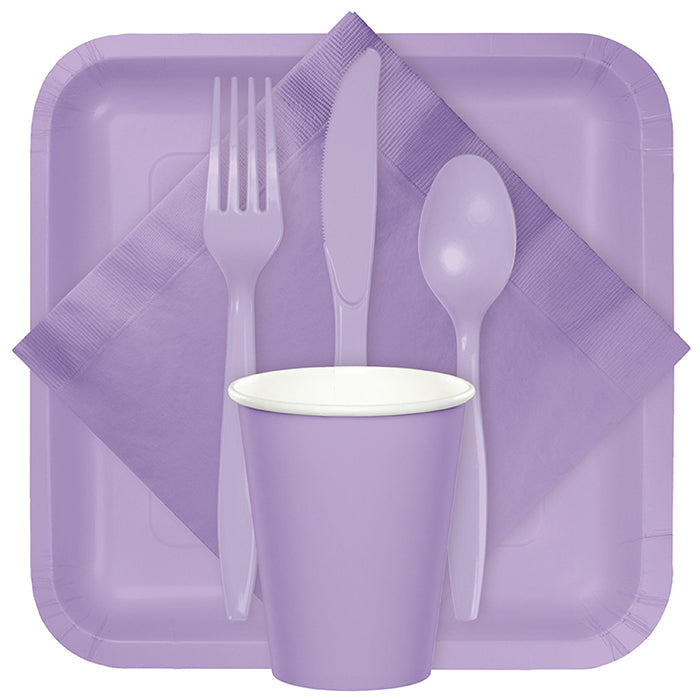 Party Decorations Luscious Lavender Purple Assorted Plastic Cutlery, 24 ct